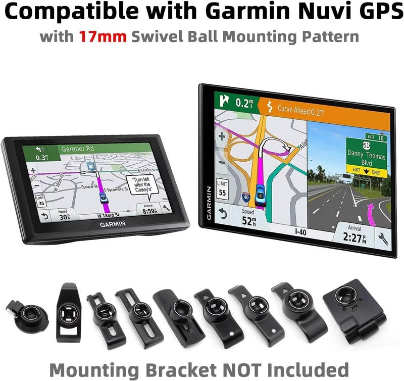 iSaddle for Garmin Dash Cam Mount - Car Rearview Mirror & Handle Bar Holder for Garmin Dash Cam Mini 30/35/45/46/55/56/65W/66W/67W X110/X210/X310/Speak Plus & 17mm GPS Mount (4 Ball Head) - Image 4