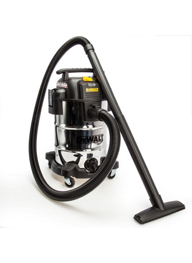 ديوالت مكنسة كهربائية أسطوانية احترافية ستانلس ستيل للاستخدام الرطب والجاف 1050 واط أسود وفضي 30 لتر DXV30SA - Image 4