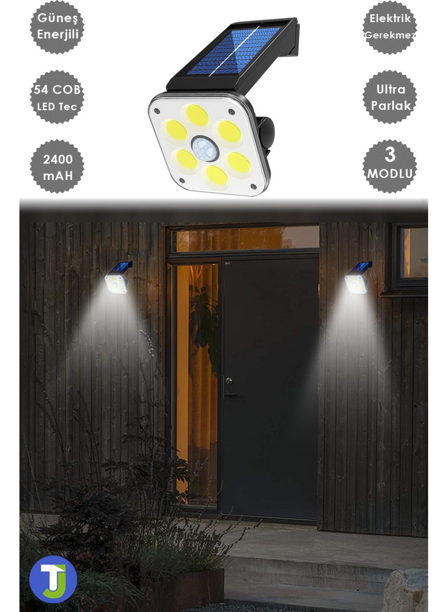 Technojet - 54 Cob LED Solar Garden Lighting Motion Sensor Solar Energy Lamp - Image 1