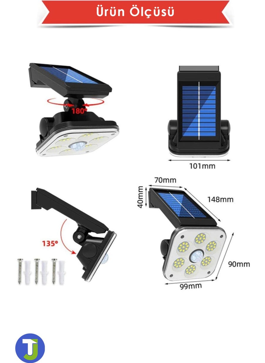 Technojet - 54 Cob LED Solar Garden Lighting Motion Sensor Solar Energy Lamp - Image 1