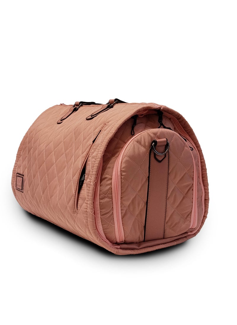 Crossland CROSSLAND Multifunctional Convertible Garment Duffel Bag Suit Storage Bag With Shoe Pouch Large Capacity Carry On Luggage For Travel -Cashmere  - Image 2