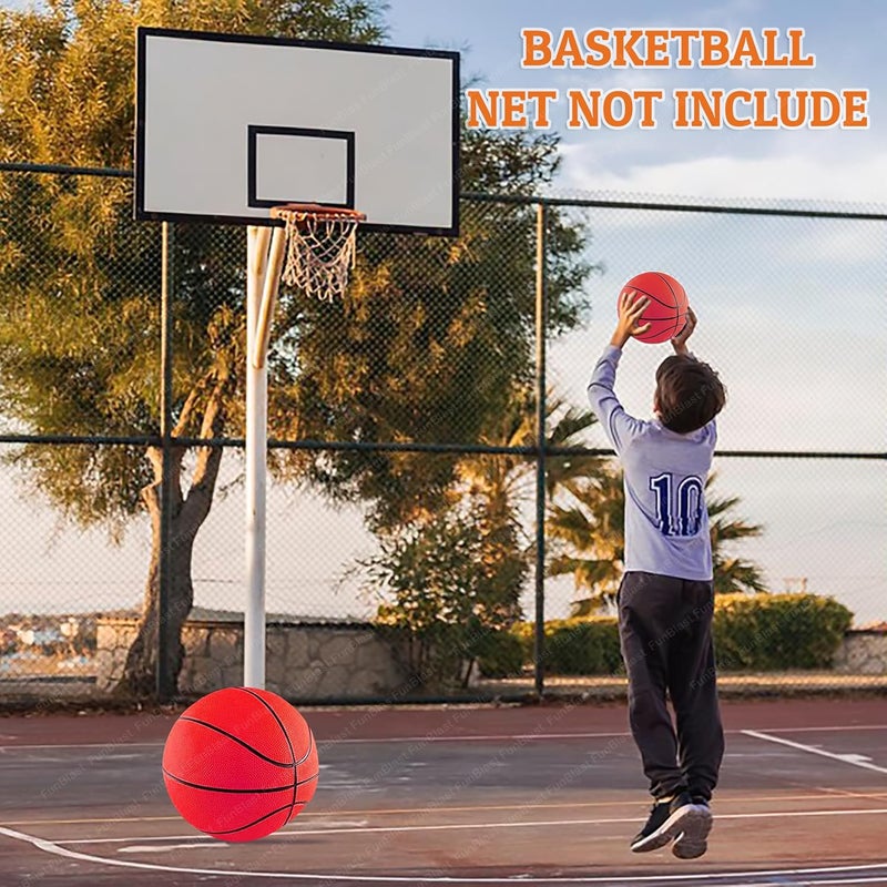 FunBlast كرة سلة للأطفال، كرة سلة ملونة بحجم 9 بوصات - كرة شاطئية من السيليكون المطاطي مع قبضة إضافية، لعبة رياضية خارجية، كرة قابلة للنفخ للأطفال الأولاد من عمر 3 سنوات فما فوق (عبوة من 1) - متعددة الألوان - Image 3