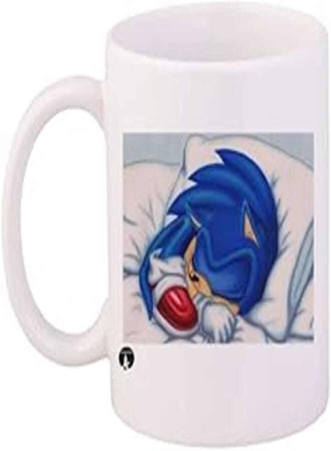 RYN RYN PRINTED Desig/Sonic/Coffee Mug White Blue Beige Standard Size