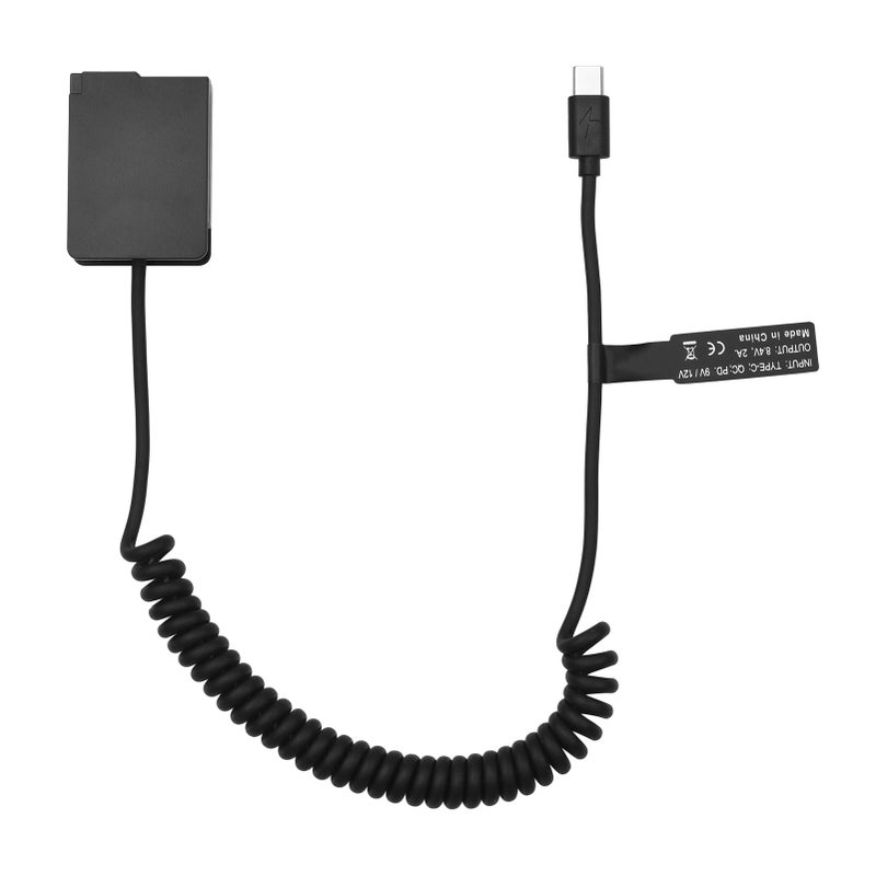 DMW-DCC8 Dummy Battery USB-C Coupler Adapter BLC12 Dummy Battery Coupler with USB Type-C Spring Power Cable Replacement for Panasonic Lumix DMC-FZ300 FZ1000 FZ2000 G5 G6 G7 G80 G81 G85 G90 G95 - Image 1