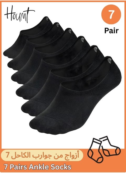Odor Resistant Cotton Low Cut Casual Ankle Socks Short Mens Womens Athletic Sock for Walking and Cycling 7 Pair Pack