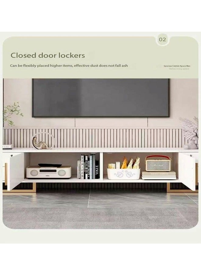 Raffine Modern Wood TV Stand, TV Entertainment Center with Drawer and Shelf Storage - Versatile Cabinet Table for Living Room, Media Console with Ample Storage Space, Modern Design TV Unit 140x30x40 CM - Image 3