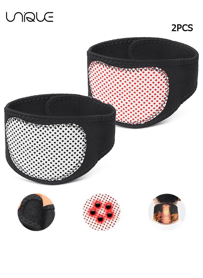 Unique 2Pcs Neck Support - Brace Neck Braces for Pain Relief and Bone Relaxer Self Heating Cervical Wrap Adjustable Warm Neck Guard Protector Acupressure Self-Heating Shaping for Flabby Arms  - Image 1