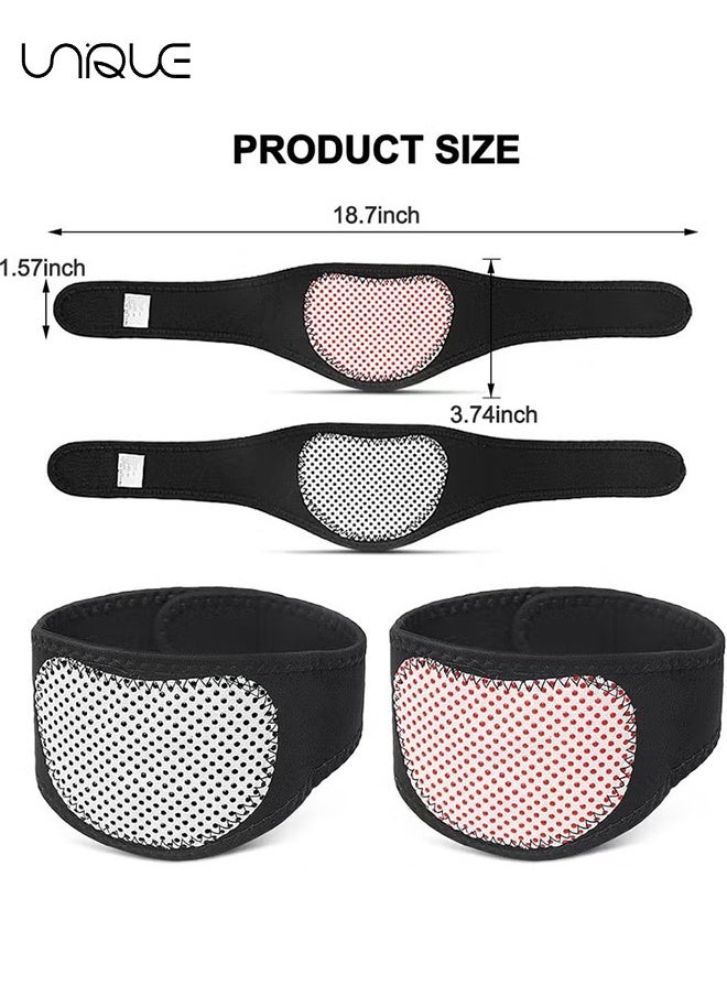 Unique 2Pcs Neck Support - Brace Neck Braces for Pain Relief and Bone Relaxer Self Heating Cervical Wrap Adjustable Warm Neck Guard Protector Acupressure Self-Heating Shaping for Flabby Arms  - Image 2