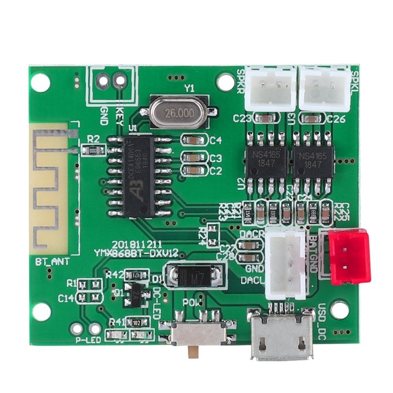 Bluetooth Amplifier Board 5.0 DC3.7V-5V 10W - Micro Wave Power Switch Control Power Amplifier Board for Hands-Free Calling - Image 2