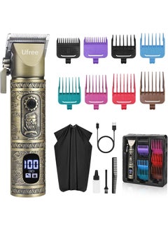 UFREE Ufree Professional Hair Clippers for Men Cordless Barber Clippers for Hair Cutting Rechargeable Electric Hair Trimmer for Men with 8 Guards Trimmers for Barbers Grooming Kit Gifts for Men 