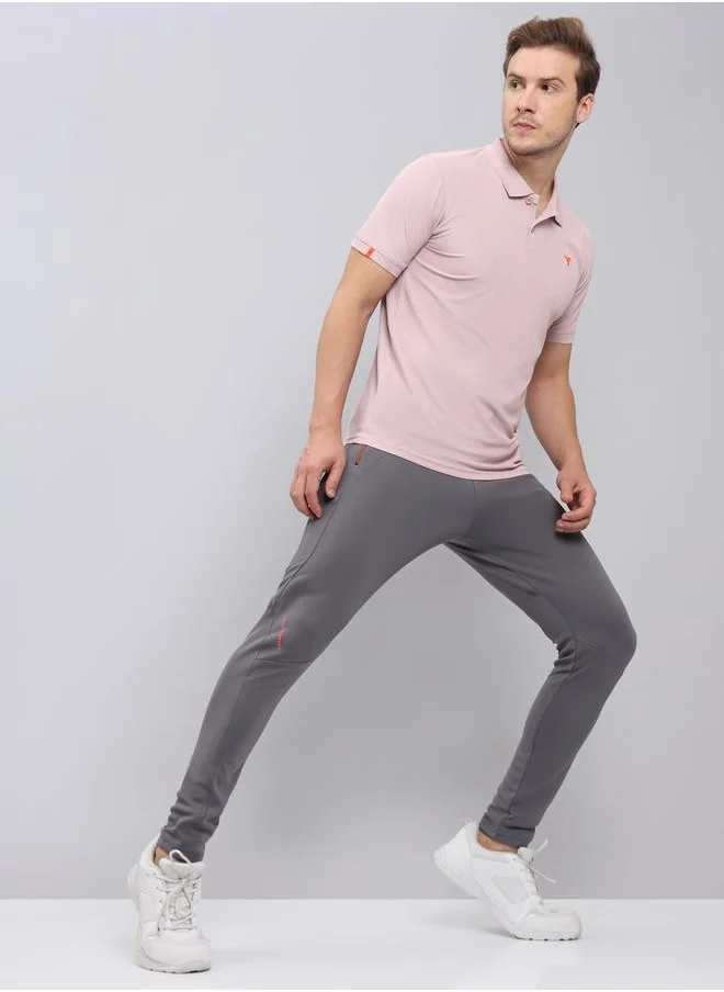 تكنوسبورت Technosport Mid Rise Solid Slim Fit Trackpants