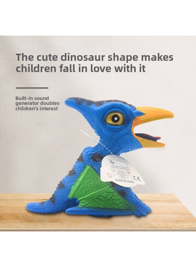 Dinosaur Soft Rubber Sound Toy 2022 Children's Simulation Animal Model Fall-resistant Boy Toy Stall Wholesale-Color:2760 Cartoon Triceratops - Image 4