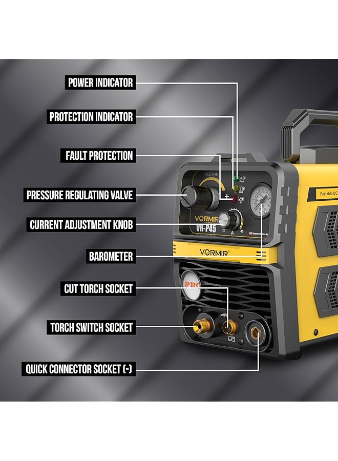 iBELL Vrp45 45A Arc Air Plasma Cutter 295V Igbt Inverter Metal Plasma Cutting Machine - Image 4