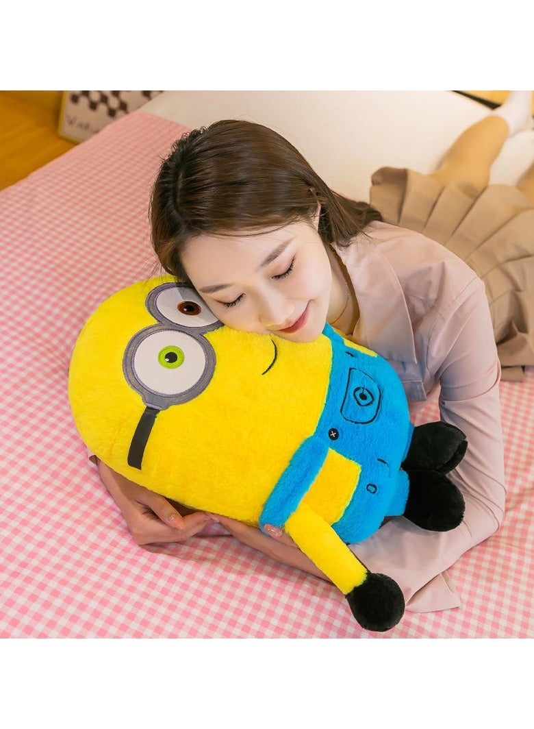Cute Yellow Character Plush Toy Soft  Huggable Stuffed Doll with Goggles and Overalls for Kids Perfect Gift for Fans  Collectors - Image 3
