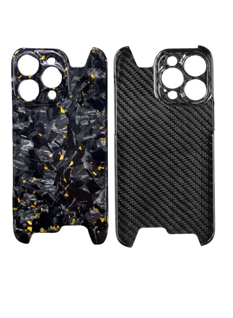 SOLARAE Real Aramid Carbon Fiber Ultra Thin Case Cover For iPhone 14 Pro Max (Gold) - Image 1