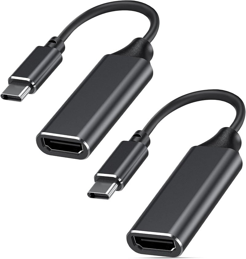 Raycue USB C to HDMI Adapter 4K for Mac OS, Type-C to HDMI Adapter [Thunderbolt 3/4], Compatible with iPhone 15 Pro/Max, MacBook Pro/Air, Galaxy, Dell XPS, Pixelbook, Microsoft and More (2 Pack) - Image 1