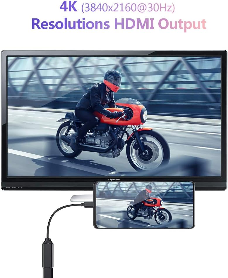 Raycue USB C to HDMI Adapter 4K for Mac OS, Type-C to HDMI Adapter [Thunderbolt 3/4], Compatible with iPhone 15 Pro/Max, MacBook Pro/Air, Galaxy, Dell XPS, Pixelbook, Microsoft and More (2 Pack) - Image 5