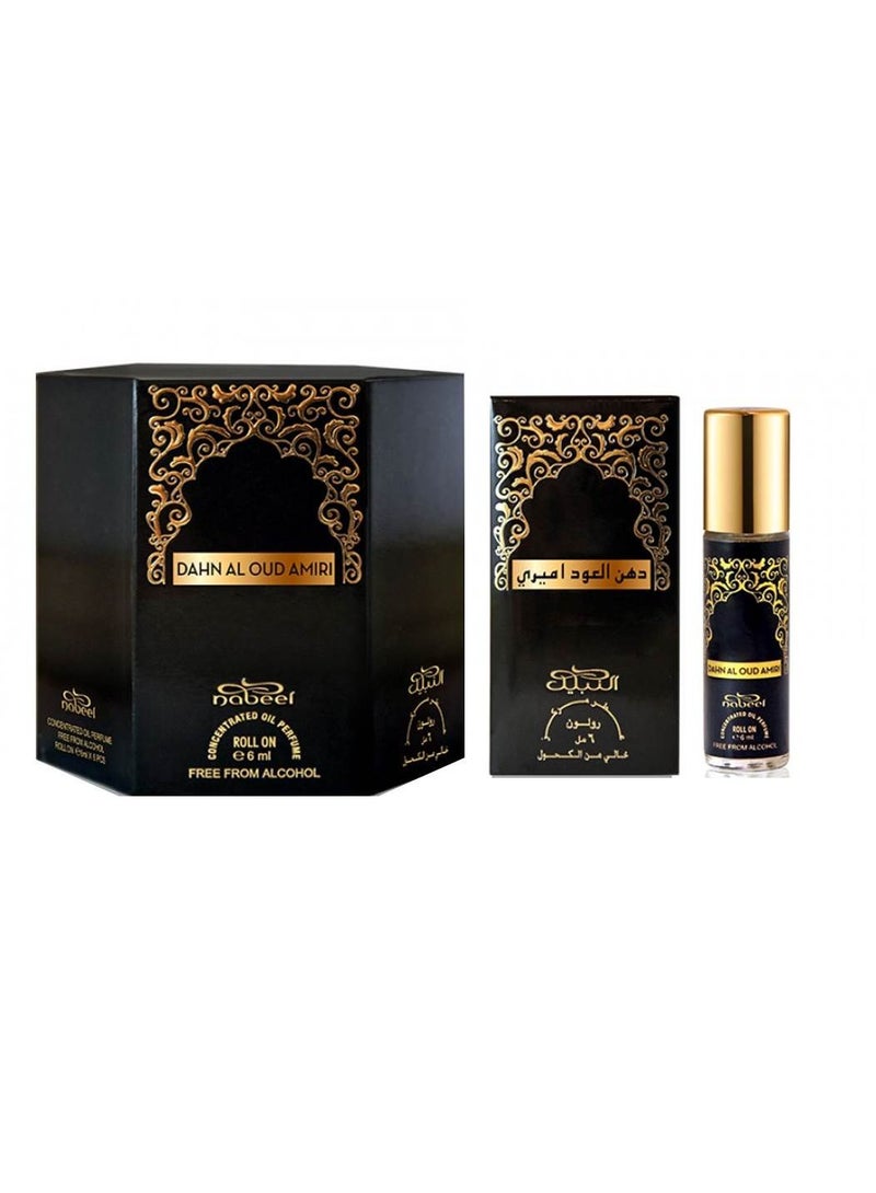 Nabeel 3 Pcs Nabeel Dahn Al Oud Amiri Alcohol Free Roll On Oil Perfume 6ML - Image 2