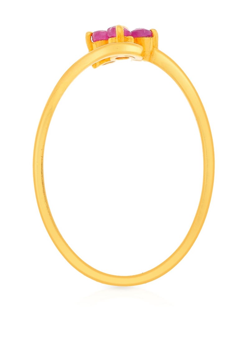 Malabar Gold and Diamonds 22 Carat 916 Purity Precia Gemstone Ring PNAFNC067RN1 for Women  - Image 3