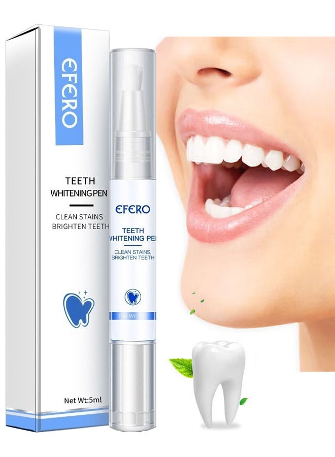 efero Teeth Whitening Pen, Cleaning Serum Remove Plaque Stains Dental Tools Whiten Teeth Oral Hygiene Tooth Whitening Pen Effective Transparent White Teeth Tooth Whitener Bleach Ph Neutral - Image 1