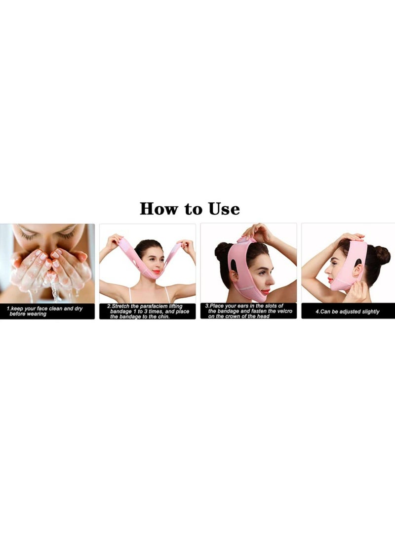 Generic Elastic Face Slimming Bandage V Line Face Shaper Women Chin Cheek Lift Up Belt Facial Anti Wrinkle Strap Face Care Tools  - Image 5