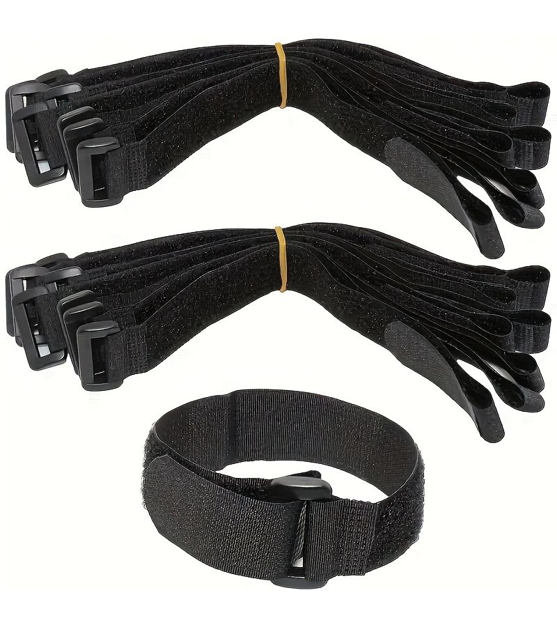 Reusable 50pc Cable Ties With Snap Buckles Adhesive Cord Organizer - Image 4