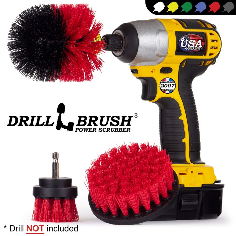 Drillbrush Drill Power Heavy Duty Stiff Bristle Scrub Brush Cleaning Kit Concrete And Siding Cleaner Drill Brushes Hard Water Stain Remover By Useful Products - Image 4