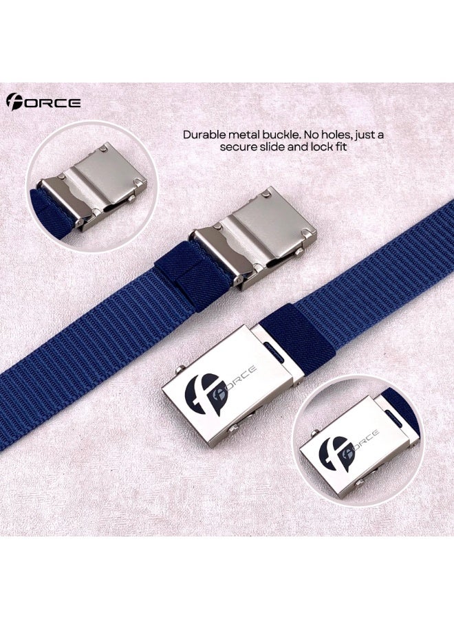 فورس حزام أمني للرجال والنساء – حزام ويب نايلون ثقيل مع إبزيم معدني رولر لوك – حزام تكتيكي قابل للتعديل لحراس الأمن، ضباط الشرطة، موظفي المطار، السفر، المشي الجبلي والجولف - Image 4