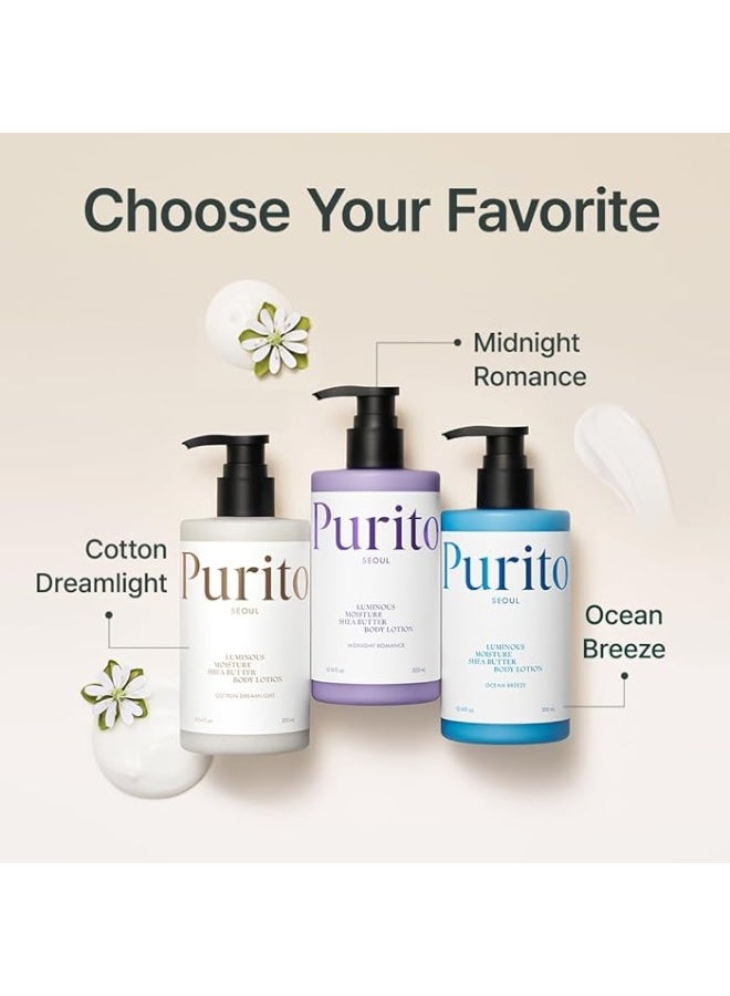 PURITO Luminous Moisture Shea Butter Body Lotion, Shea Butter, Gentle On Skin, Moisturizing, Dry Skin, Pump Bottle, K-Beauty, 300ml / 10.14 Fl. Oz. - Image 5