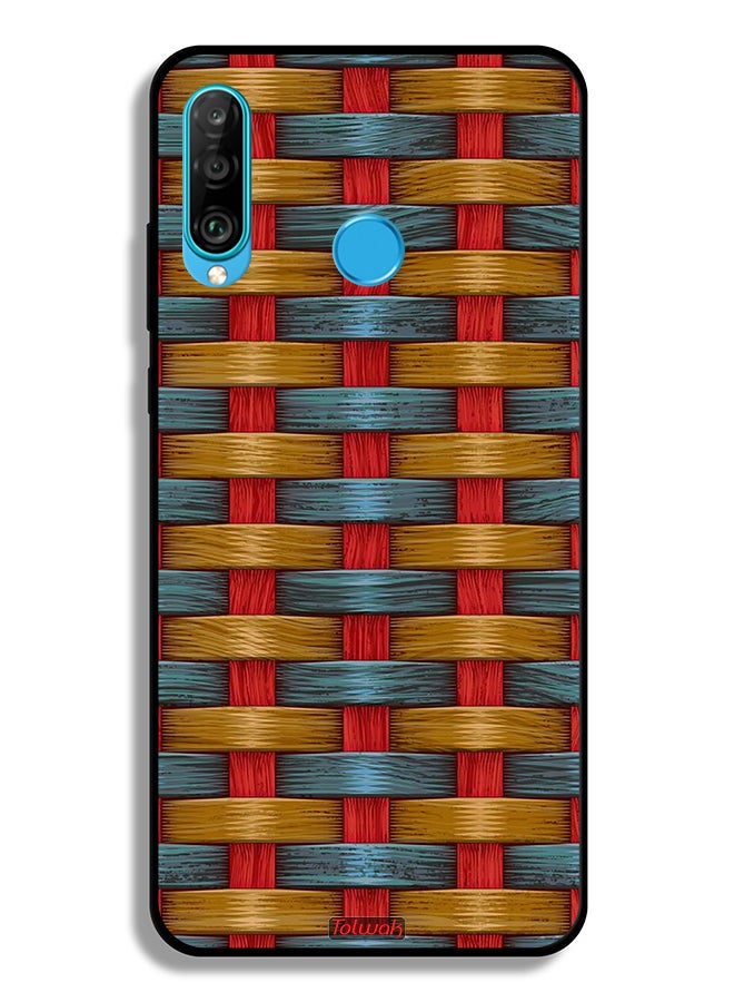 Tolwak Huawei P30 lite Protective Case Cover Strips Art Pattern - Image 2