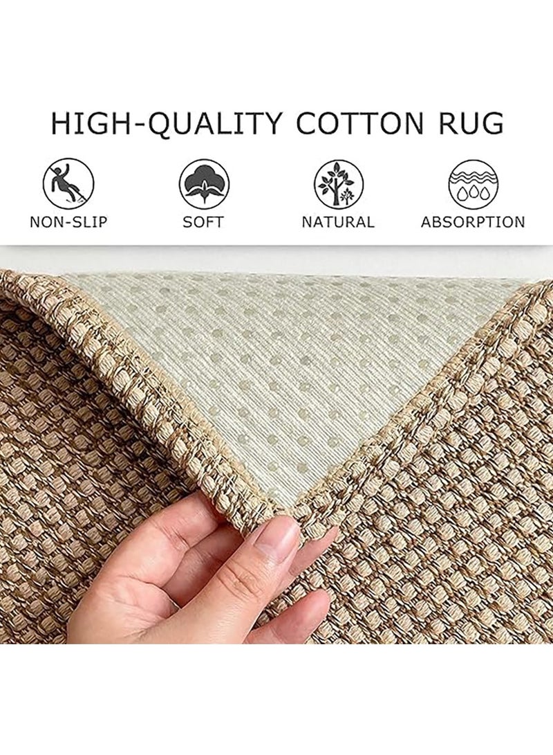 Area Rugs for Living Room 118x78.7" Machine Washable Boho Rugs Ultra-Thin Area Rugs Non Slip Stain Resistant Modern Carpet for Entryway Bathroom Living Room Kitchen (B) - Image 2