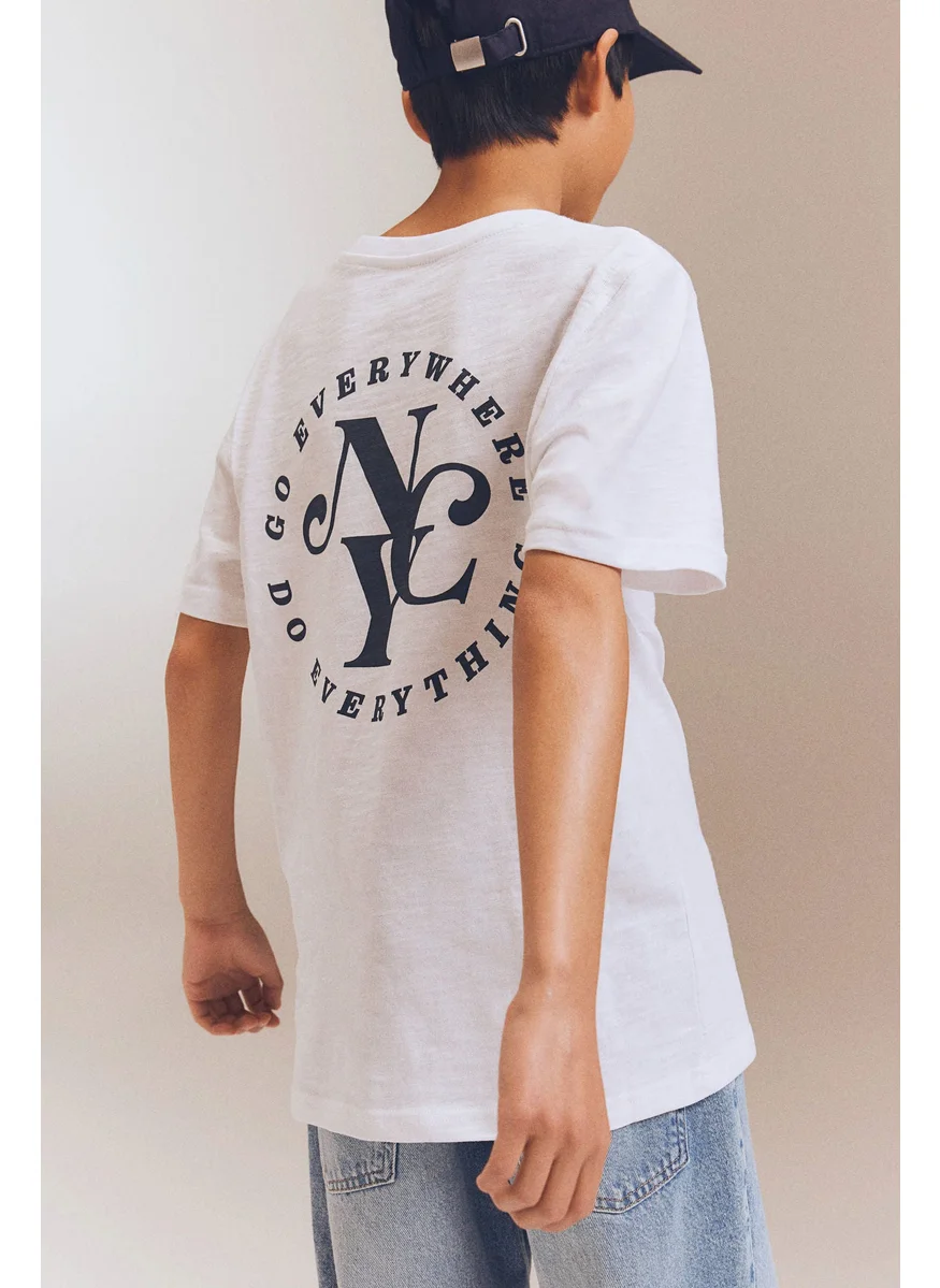 H&M Motif-Detail Cotton T-Shirt