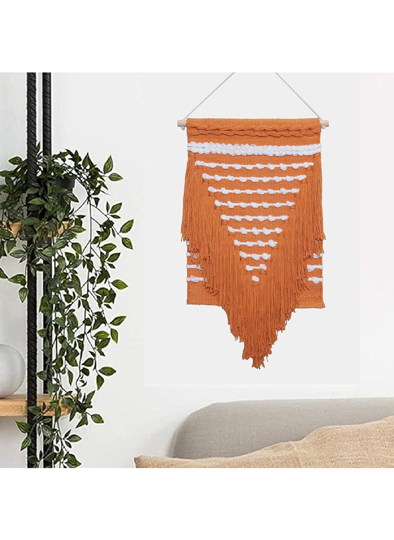 TSUKUYOMI TSUKUYOMI Pack of 1 VP Macrame Bohemian Nordic Woven Wall Hanging Decor Tapestry Hippie Beautiful Geometric Art 12 x 22 Inch VP Mustard  - Image 5