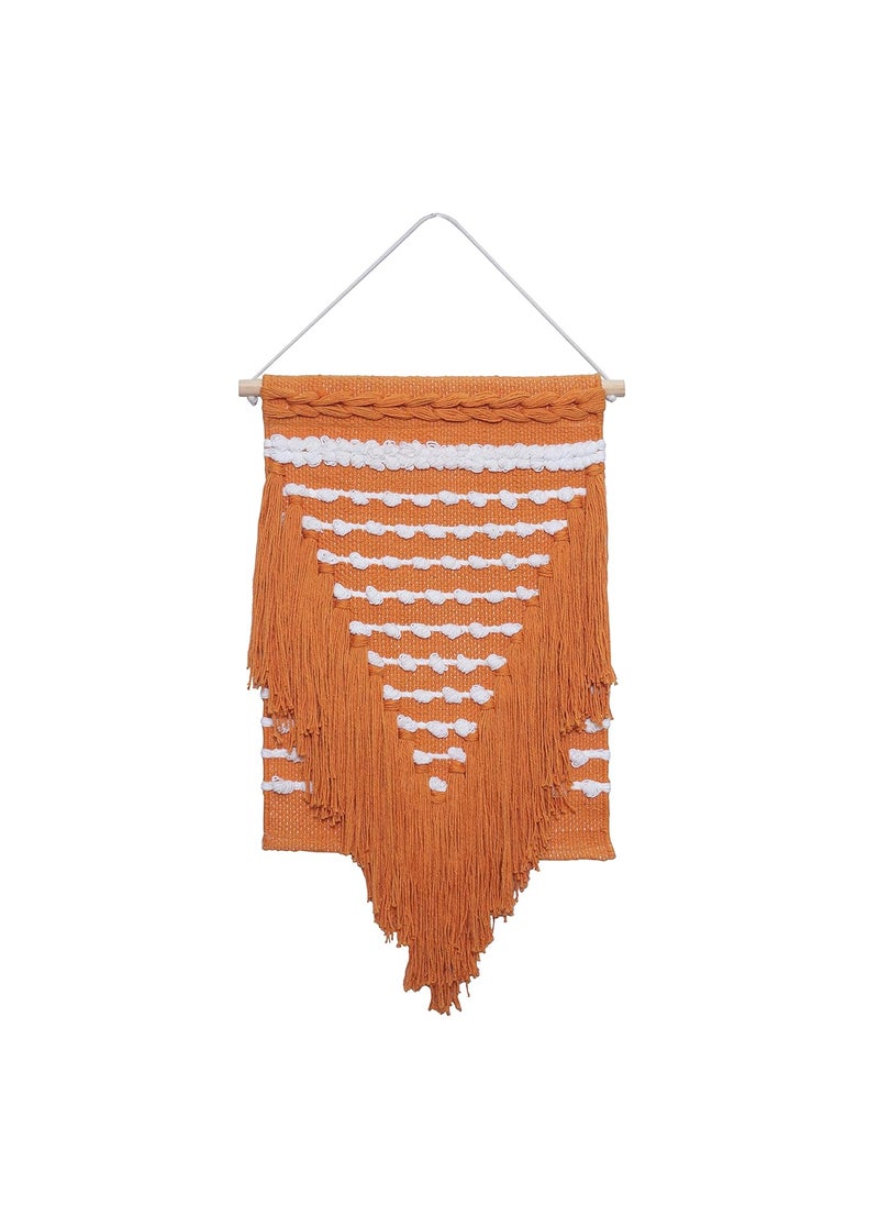 TSUKUYOMI TSUKUYOMI Pack of 1 VP Macrame Bohemian Nordic Woven Wall Hanging Decor Tapestry Hippie Beautiful Geometric Art 12 x 22 Inch VP Mustard  - Image 4