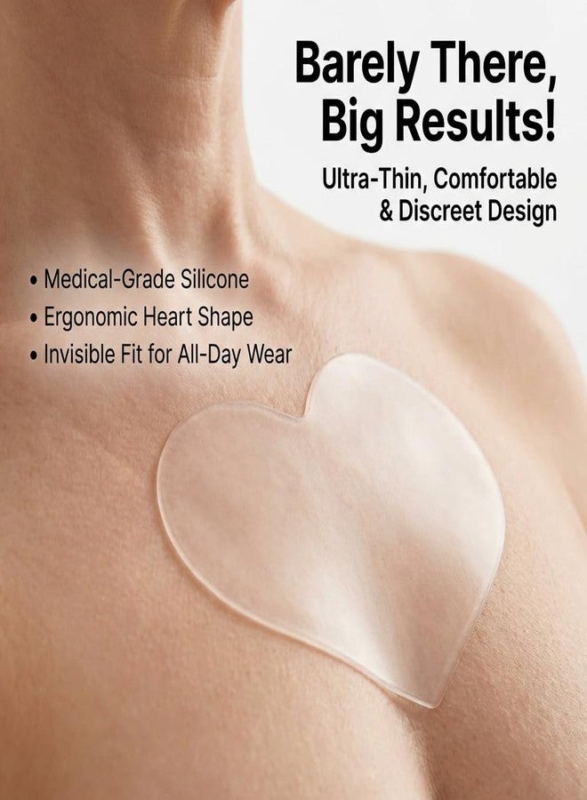 Rhostry Anti-Wrinkle Silicone Chest Patches 2PCS, Reusable Chest Pads for Side Sleeping Lines, Overnight Neck & Décolleté Care, Self-Care Beauty Essential, Valentine’s Day Gift for Her - Image 3