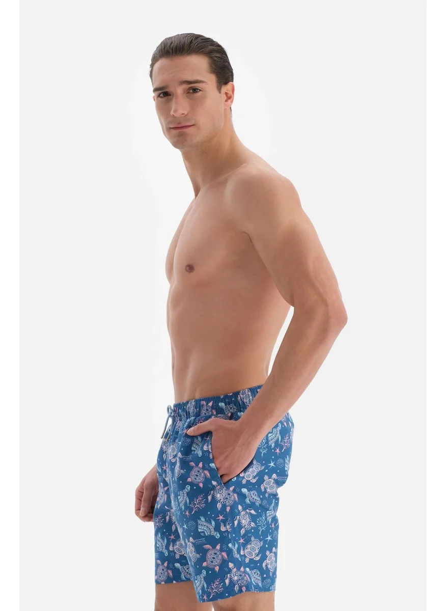 dagi Mountain Turquoise Caretta Des. Medium Shorts