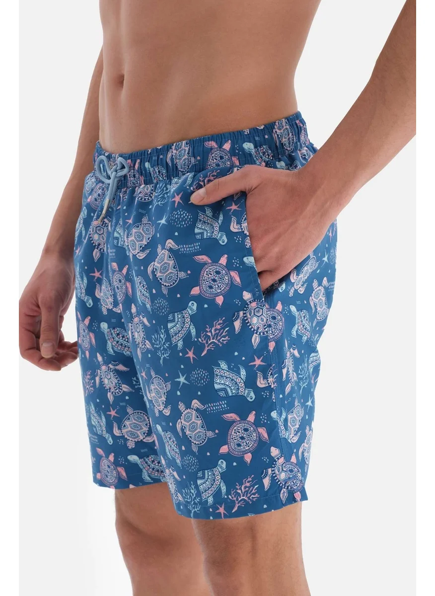 dagi Mountain Turquoise Caretta Des. Medium Shorts