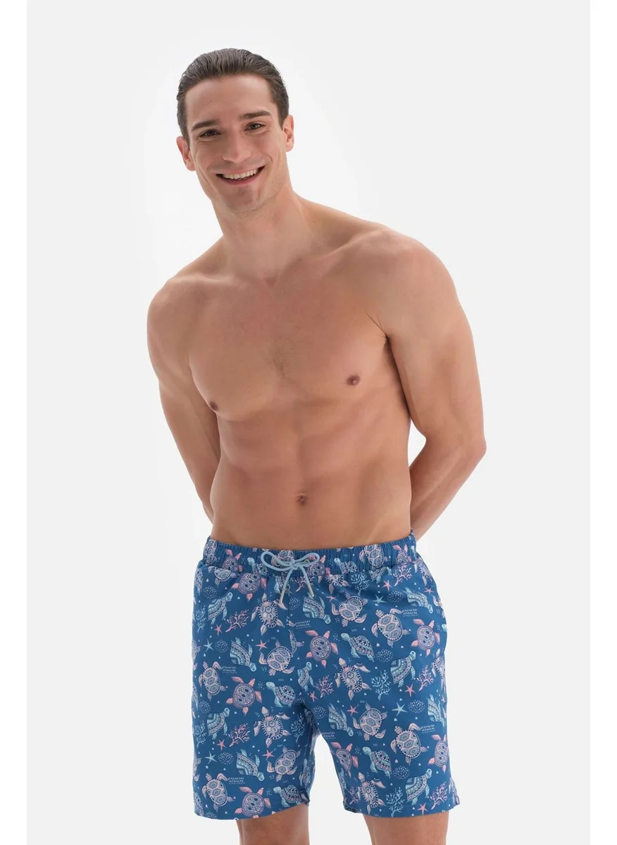 dagi Mountain Turquoise Caretta Des. Medium Shorts
