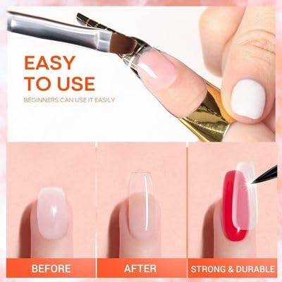 THR3E STROKES Builder Gel for Nails – 15ml | Clear, White, Pink, Nude | Professional Hard Gel for Nail Extensions, Overlays & Sculpting | Salon-Quality UV/LED GelNail Builder (Pink) - Image 4