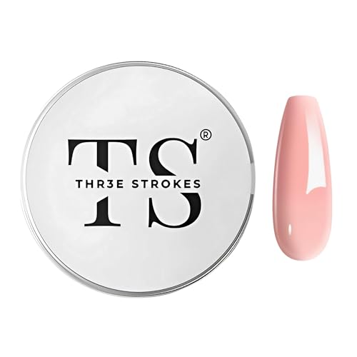 THR3E STROKES Builder Gel for Nails – 15ml | Clear, White, Pink, Nude | Professional Hard Gel for Nail Extensions, Overlays & Sculpting | Salon-Quality UV/LED GelNail Builder (Pink) - Image 1