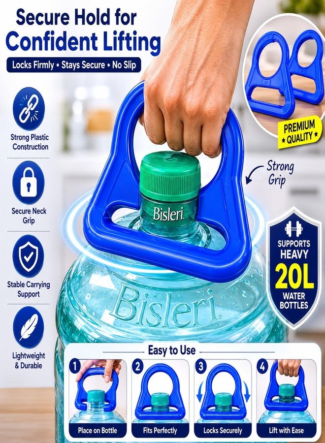 SAFE CHOICE Water Can Handle/Holder for 20 Litre Water Bottles | Portable Lifting Grip for Water Cans | Heavy Duty Plastic Bottle Carrier | Easy Carry Handle for Water Jars & Bubble Top Bottles | Pack of 2 - Image 5