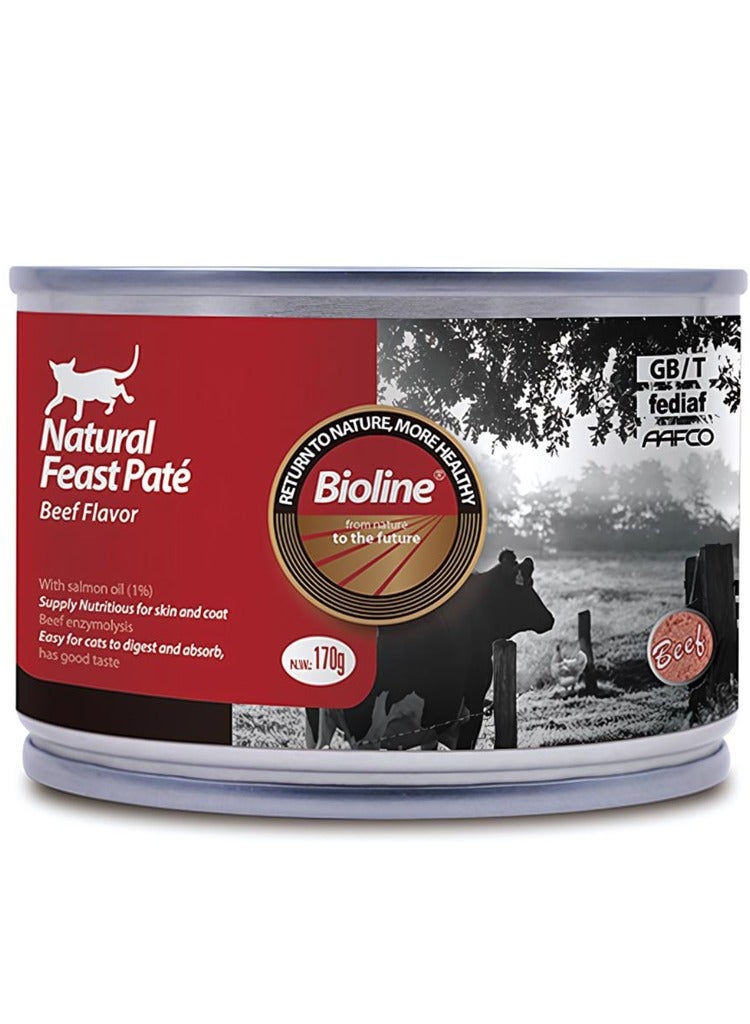BIOLINE NATURAL FEAST PATE BEEF FLAVOR