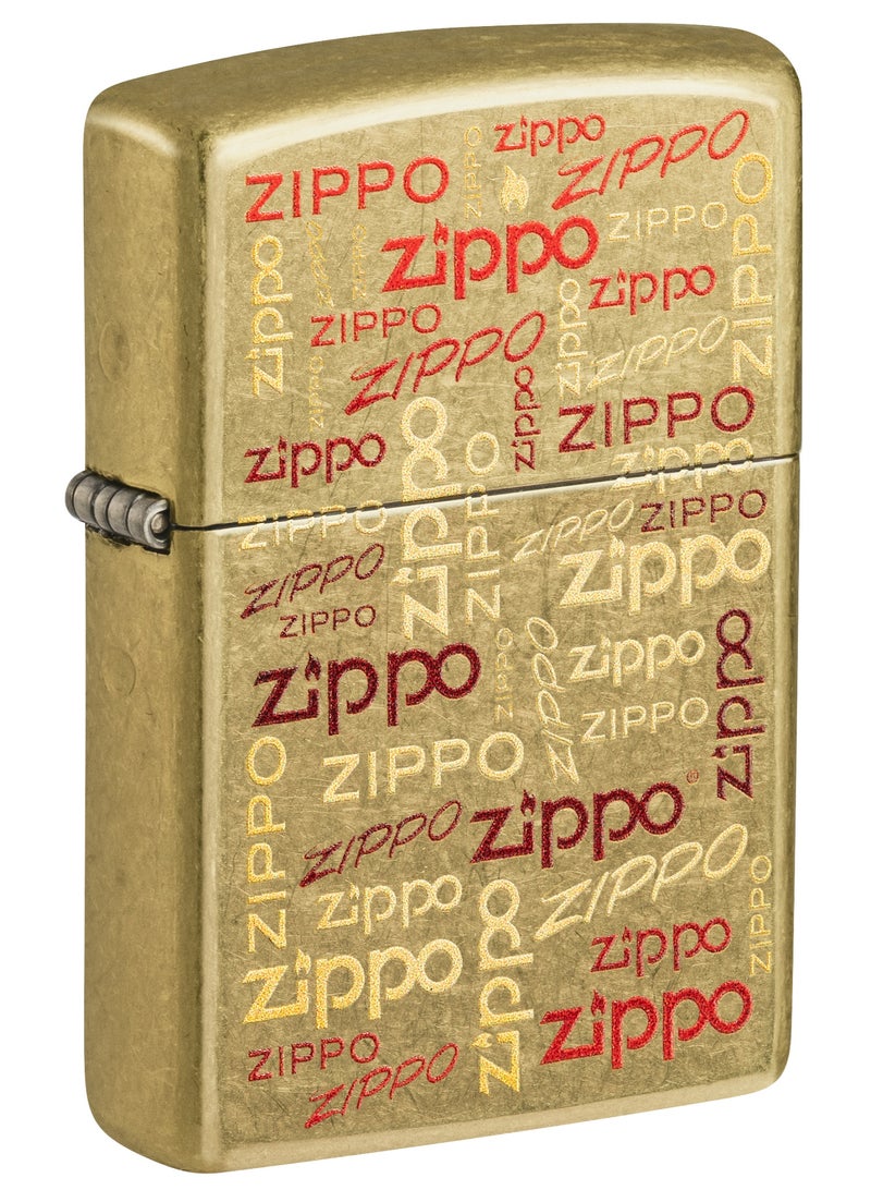 Zippo 48703 48267 Zippo Logos Design Windproof Lighter - Image 1