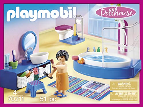 Playmobil مجموعة أثاث حمام بلايموبيل مع حوض الاستحمام - Image 5