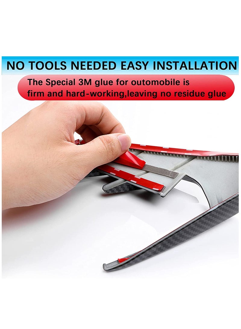 Tesla Model 3 & Model Y Side Camera Indicator Protection Cover - Decorative Modification Accessories for Autopilot 2.0-3.0 (Glossy Carbon Fiber Pattern) - Image 5