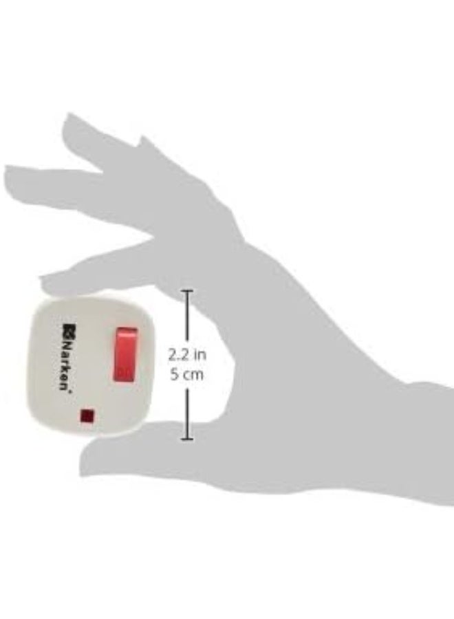Narken 3 Round Pin AC Heavy Duty Plug Top White Color Switch On Off With Screw Wire Clip And Fuse Max. - Image 4
