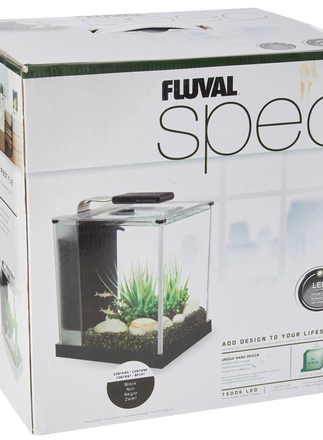 Fluval SPEC Freshwater Aquarium Kit, Aquarium with LED Lighting and 3-Stage Filtration, 2.6 Gallon, Black, Large Breeds - Image 4