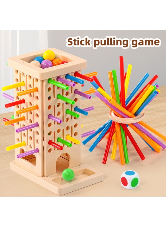 Kids Stick Pulling Balance Game - Montessori Educational Board Game & Color Matching Puzzle - Image 1
