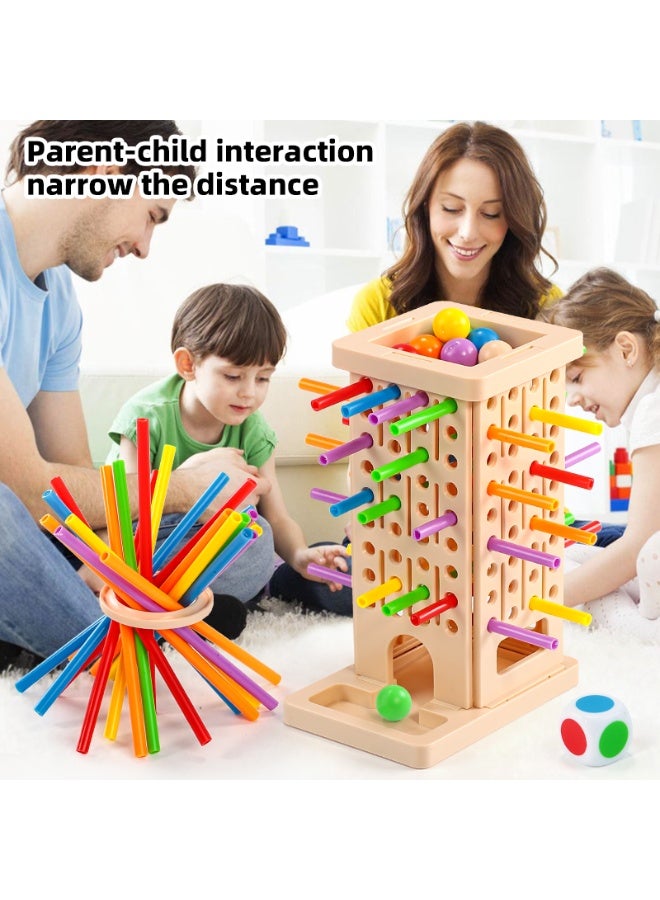 Kids Stick Pulling Balance Game - Montessori Educational Board Game & Color Matching Puzzle - Image 4