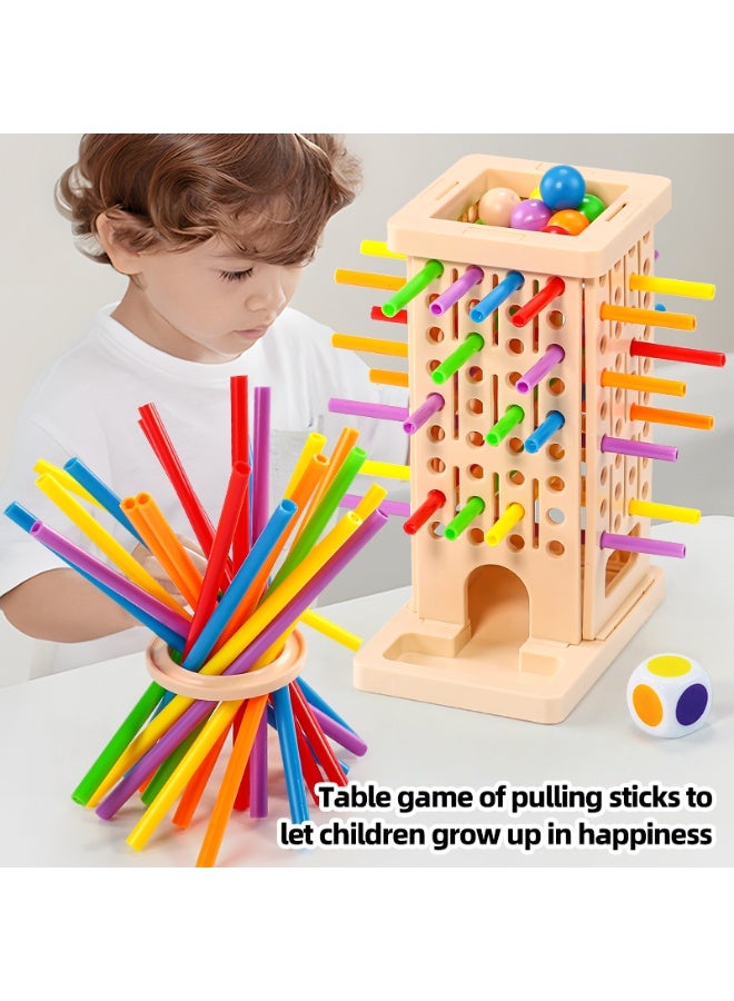 Kids Stick Pulling Balance Game - Montessori Educational Board Game & Color Matching Puzzle - Image 3